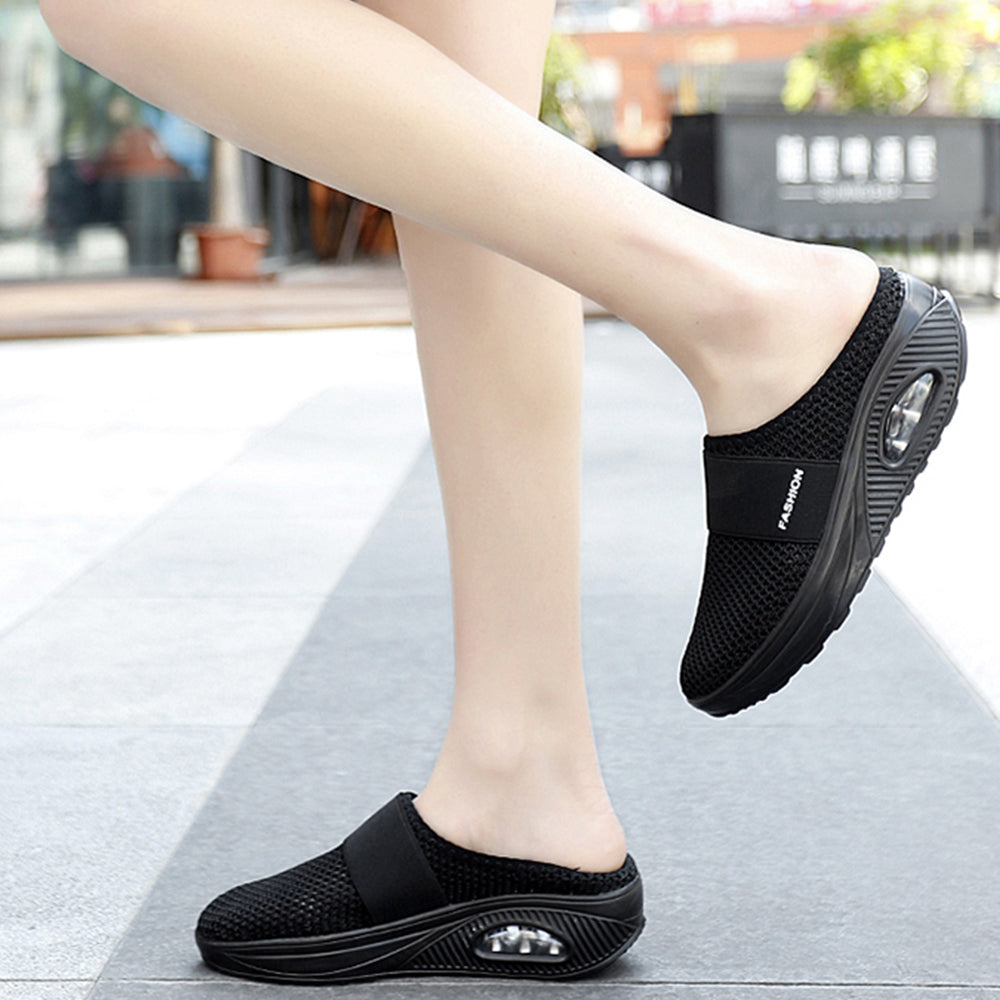 Baotou latające tkane pantofle z poduszką powietrzną