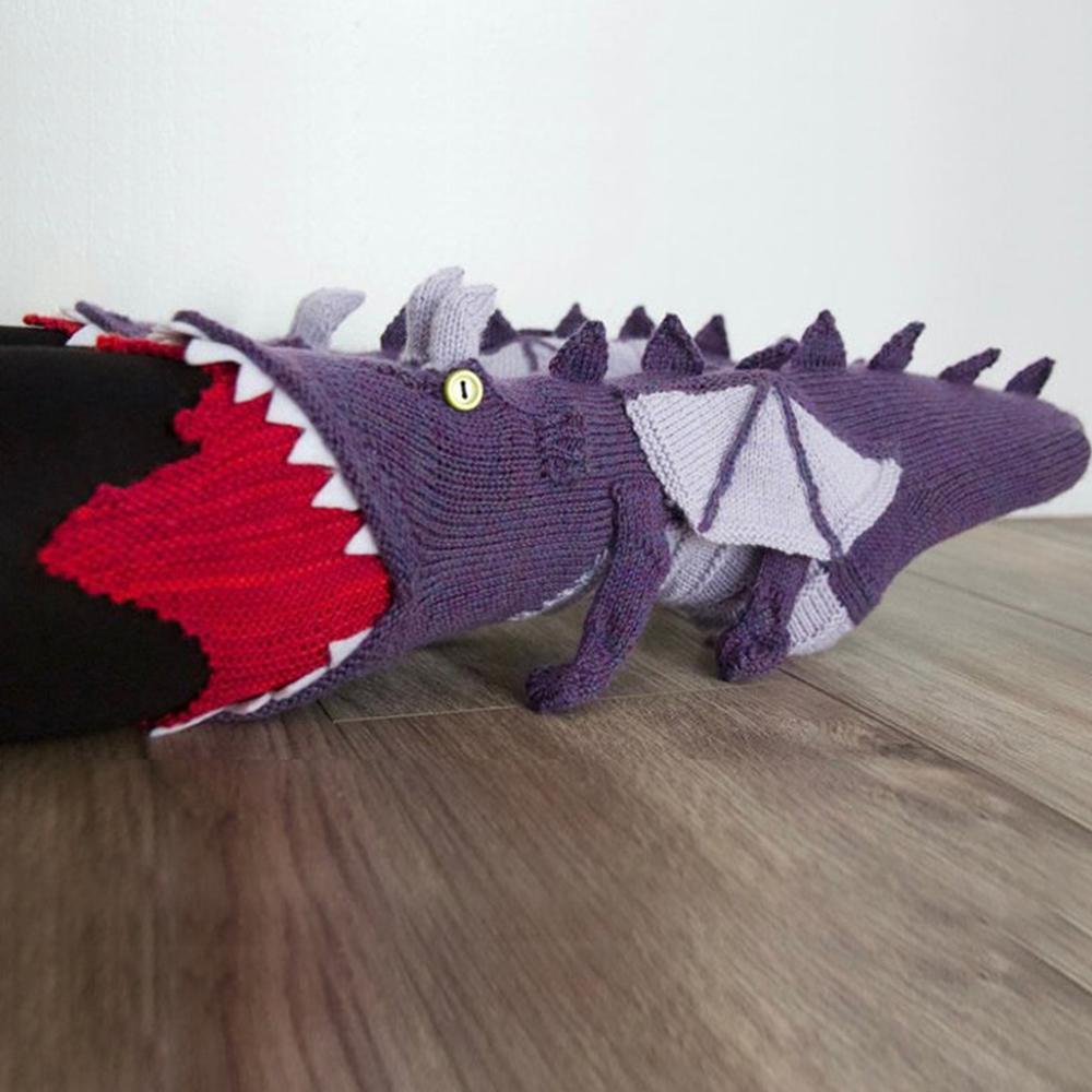 Świąteczne skarpetki z dzianiny w krokodyle, bawełniane skarpetki w zwierzątka