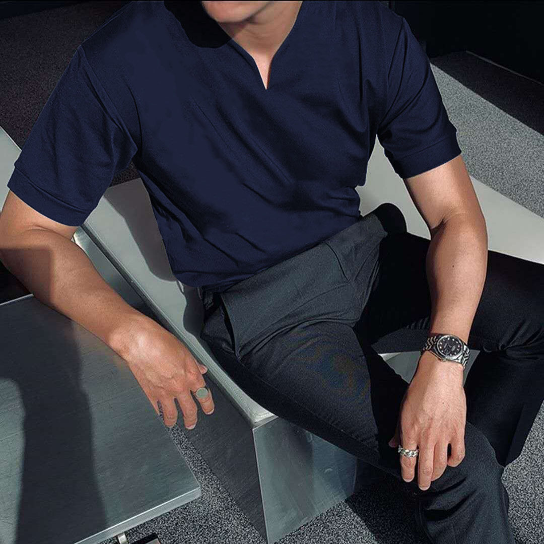 Lodowylabedz™ Biznesowa męska koszulka fitness z krótkim rękawem