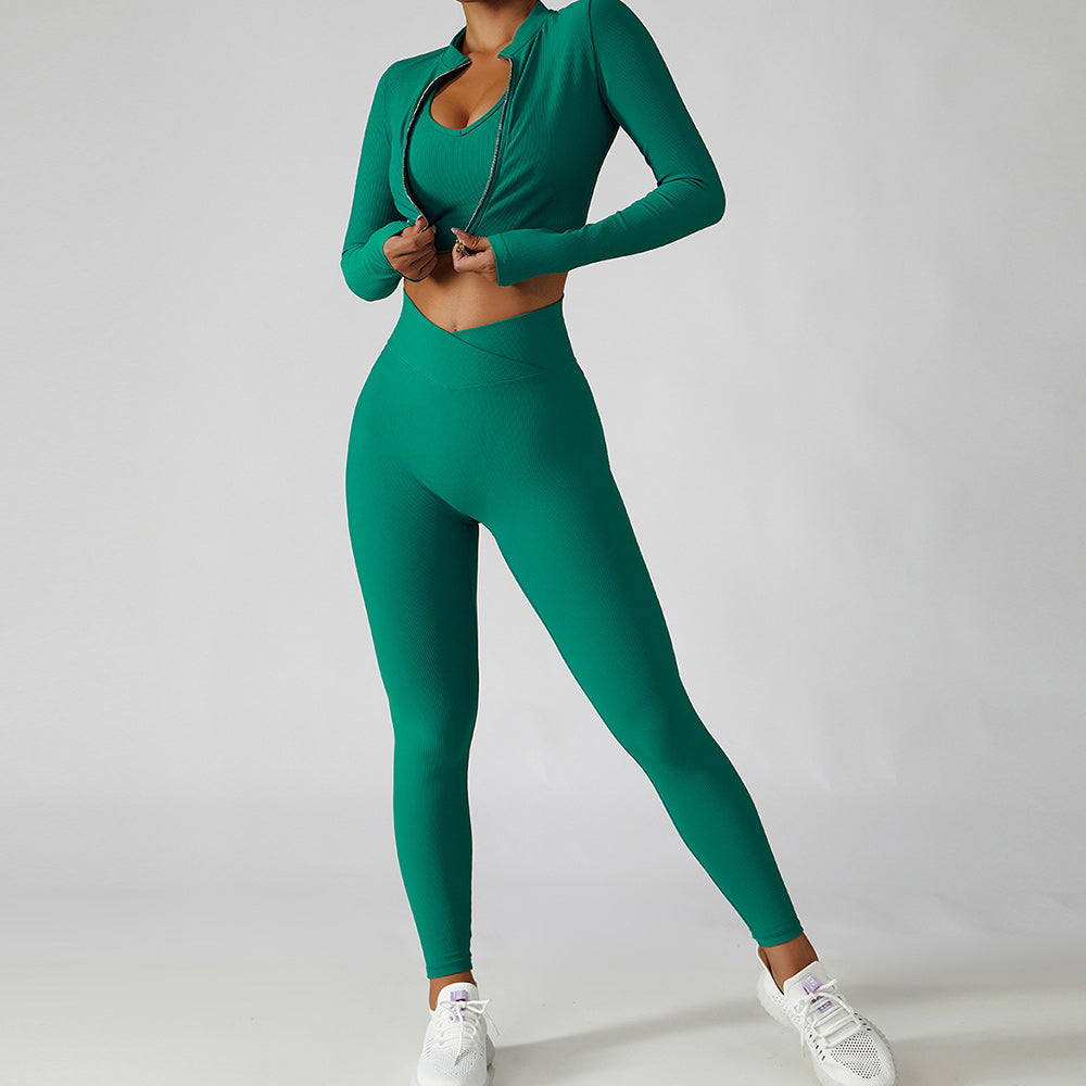 Damskie spodnie do jogi z wysokim stanem Elastyczne oddychające sportowe spodnie do jogi