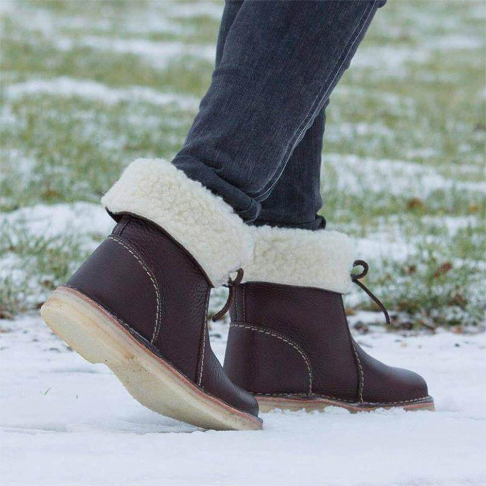 Moda damska Wiatroszczelne ciepłe buty z okrągłymi noskami