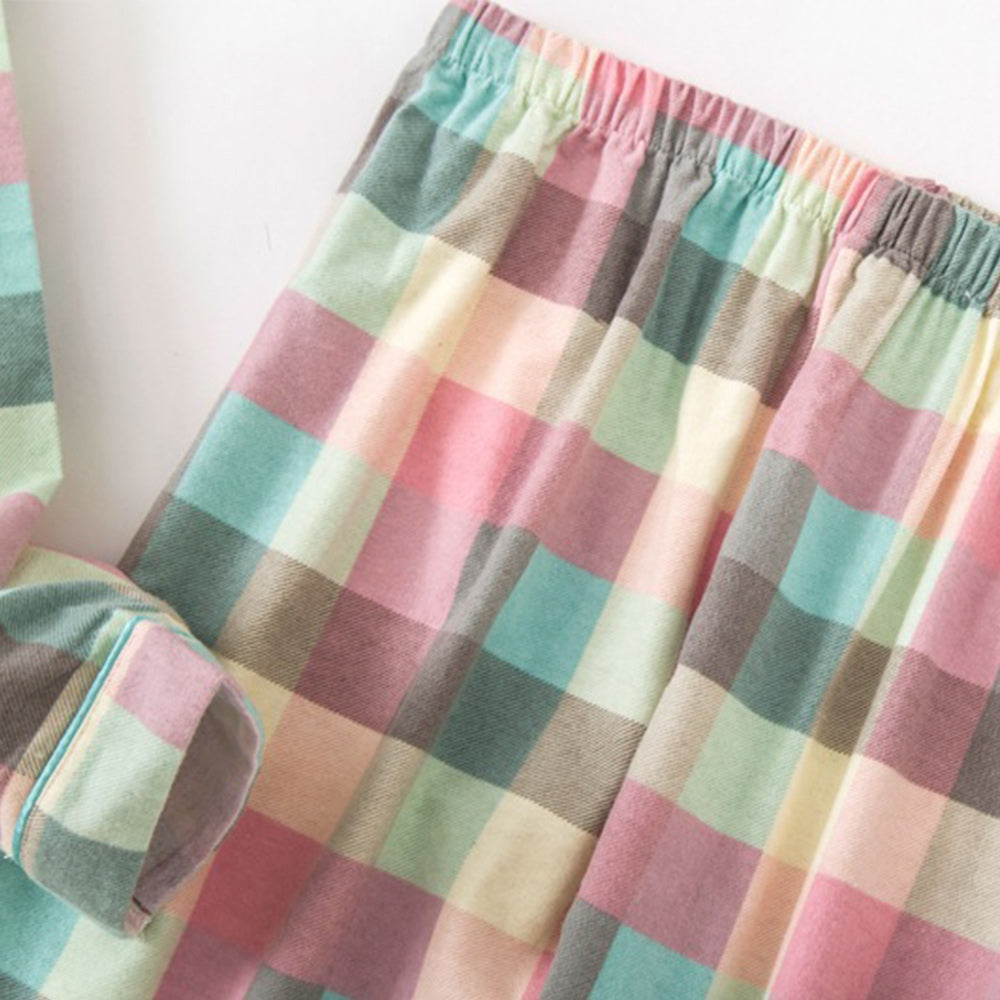 Nowe ciepłe flanelowe spodnie piżamowe z długim rękawem damskie jesienno-zimowe