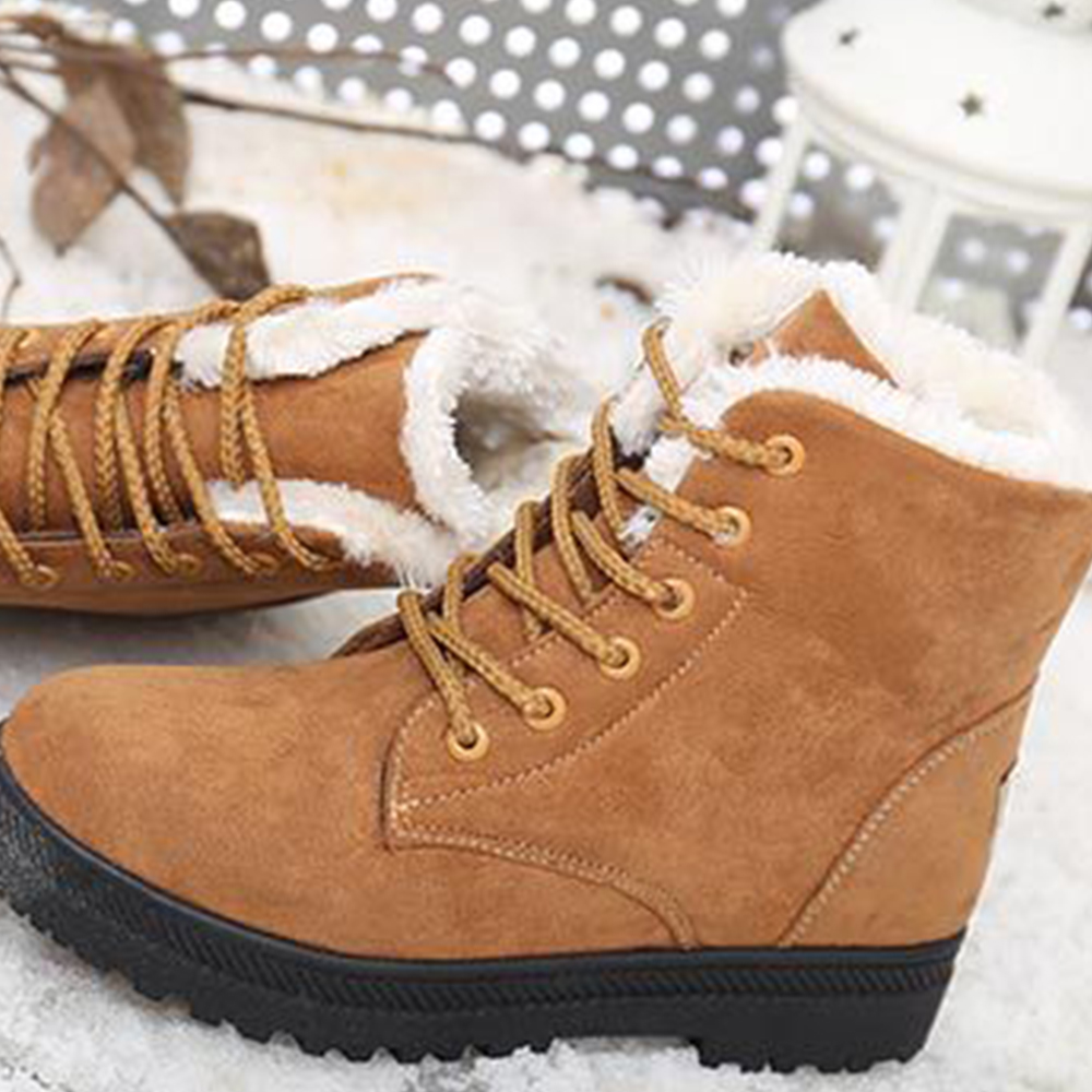 Ciepłe sznurowane buty Martin w stylu brytyjskim