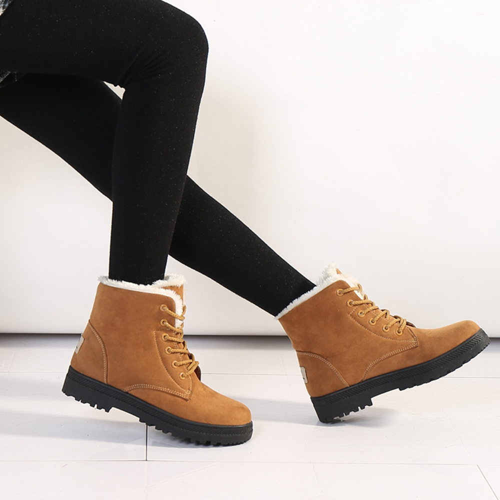 Ciepłe sznurowane buty Martin w stylu brytyjskim