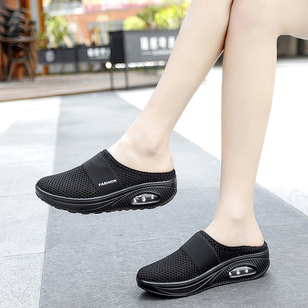 Baotou latające tkane pantofle z poduszką powietrzną