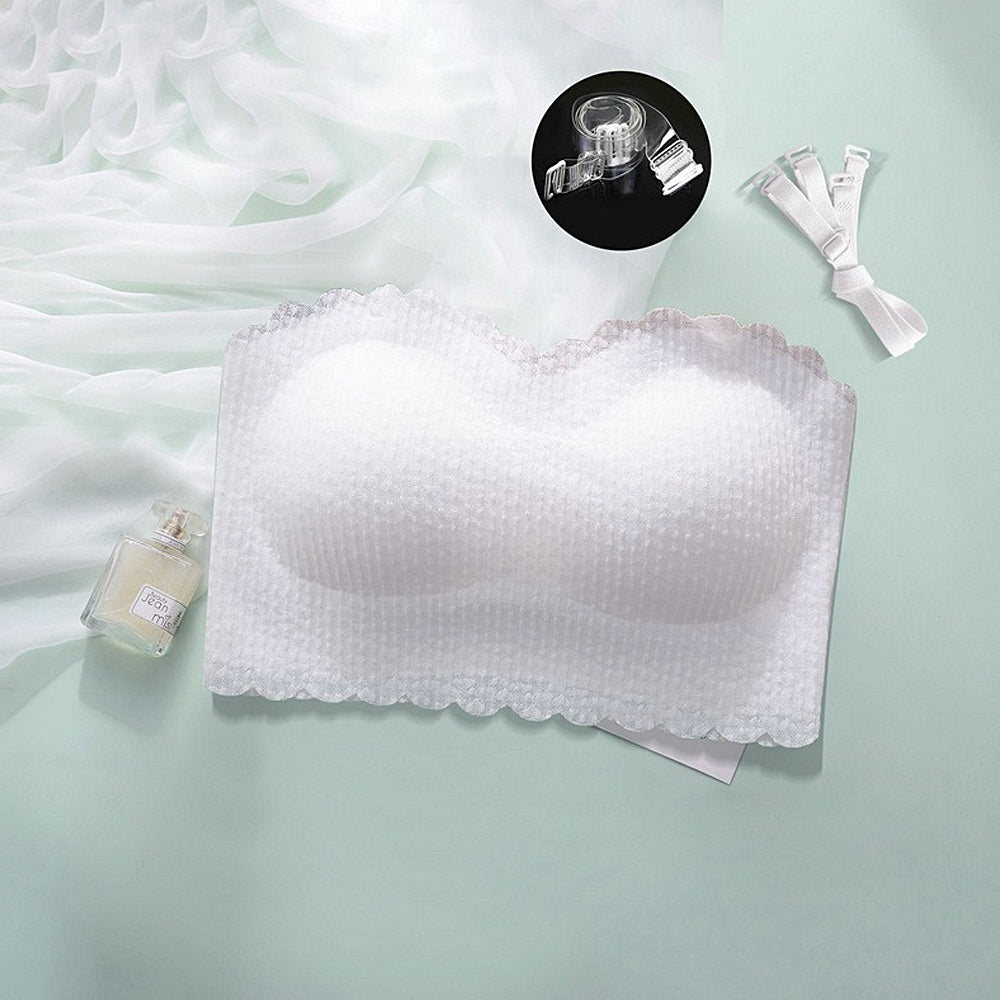 Bez ramiączek koronkowa bezszwowa bielizna lateksowa