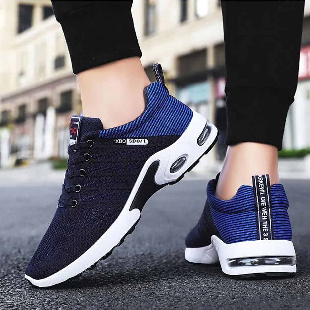 Lodowylabedz Nowe męskie buty sportowe Air Cushion Flying tkane