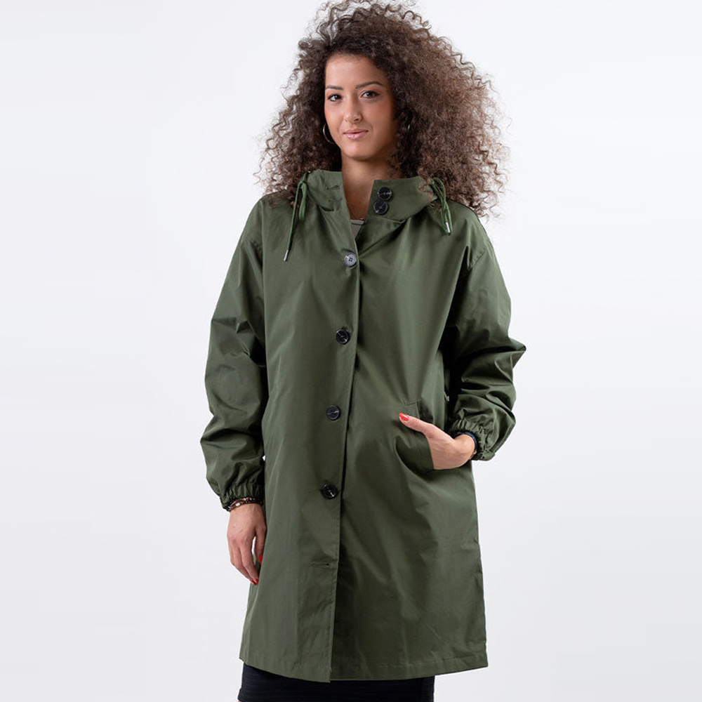 Lodowylabedz™ Damski wodoodporny trencz oversize z kapturem