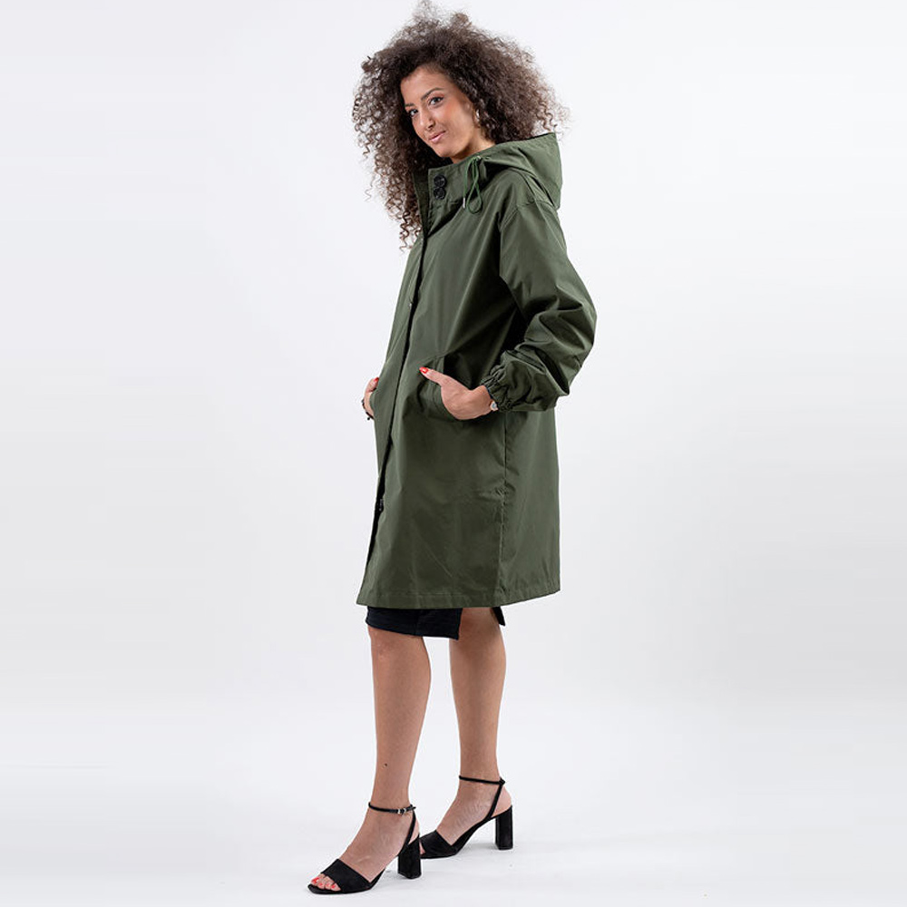 Lodowylabedz™ Damski wodoodporny trencz oversize z kapturem