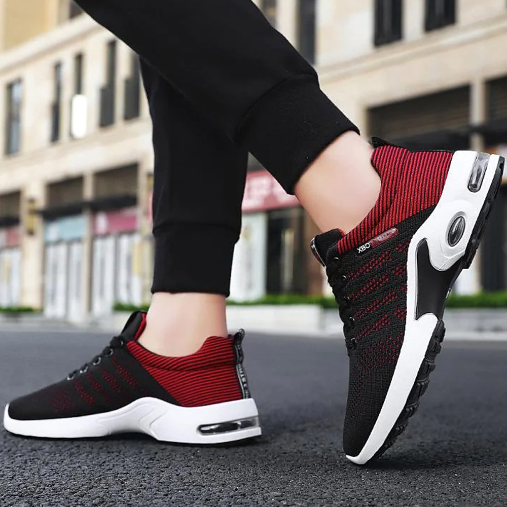 Lodowylabedz Nowe męskie buty sportowe Air Cushion Flying tkane