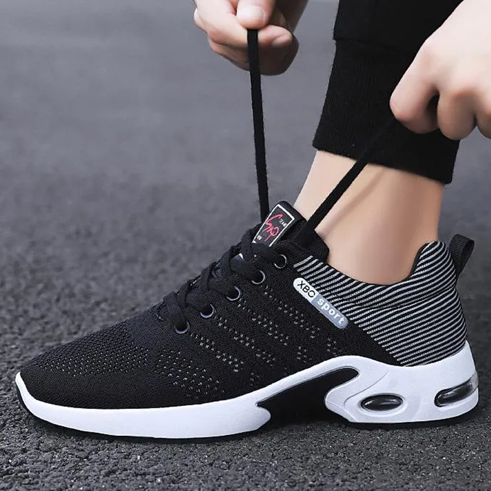 Lodowylabedz Nowe męskie buty sportowe Air Cushion Flying tkane