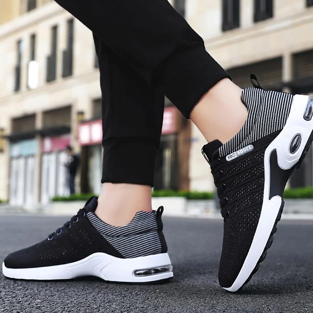 Lodowylabedz Nowe męskie buty sportowe Air Cushion Flying tkane