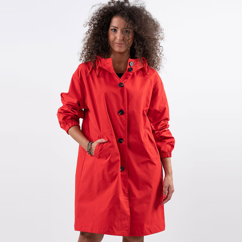 Lodowylabedz™ Damski wodoodporny trencz oversize z kapturem