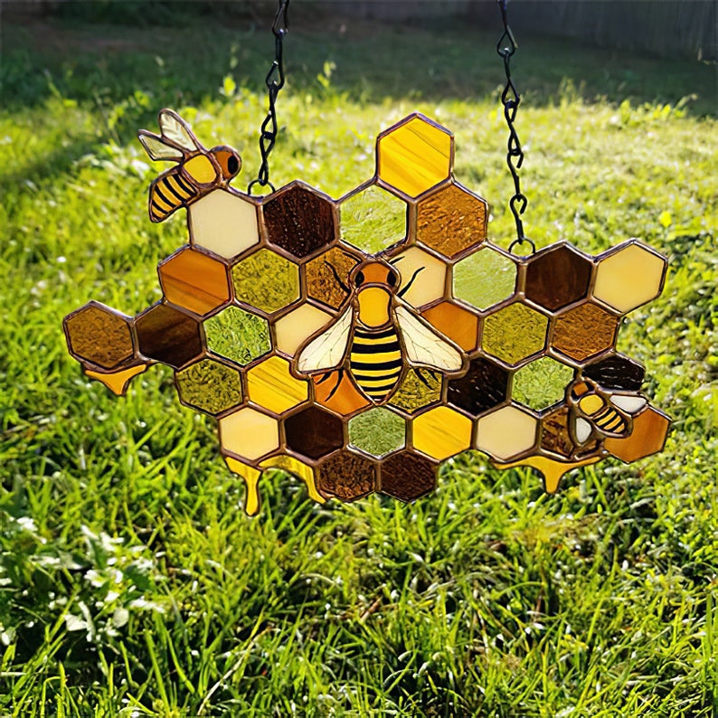 Bee Mosaic Wall Hanging Ornament/Bee Decoration Home image 2