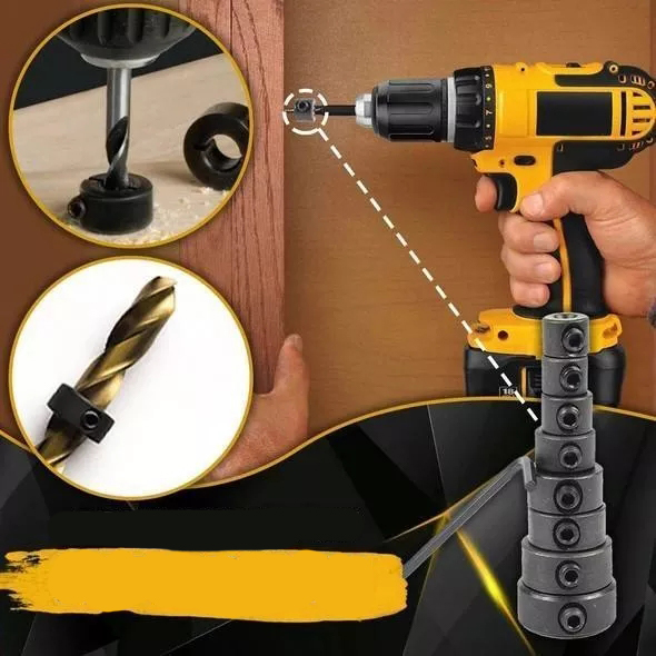 Drill Bit Depth Stop Collar Set