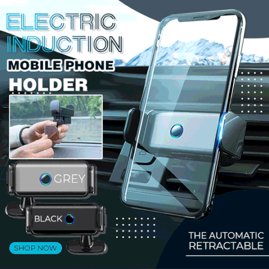 360 Degree Rotation Adaptive Phone Mount Electric Induction Mobile Phone Holder