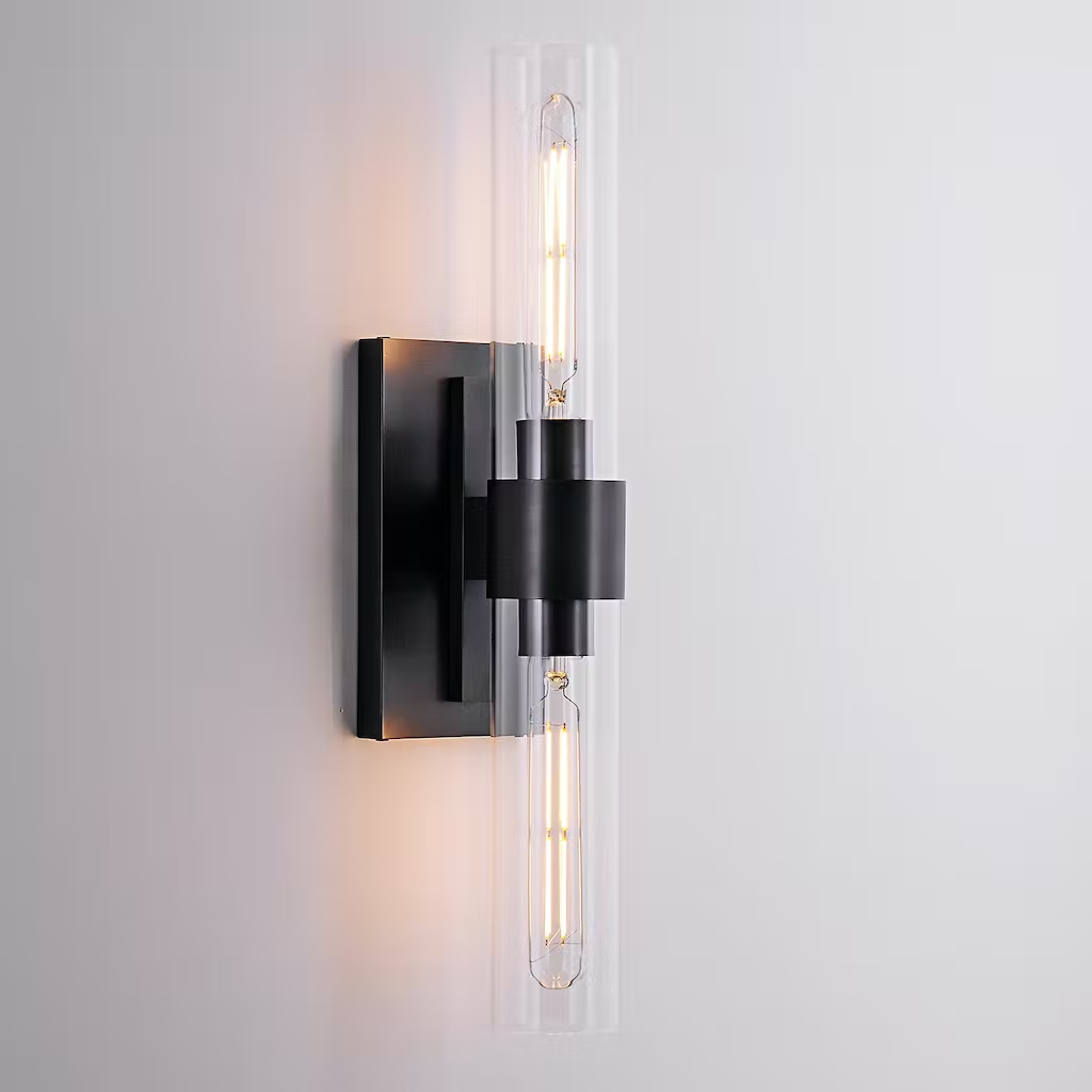 Ravelle Double Head Tube Wall Sconce-konalight