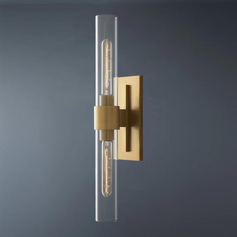 Glass Tube Double Head Tube Wall Sconce-Cure Lighting