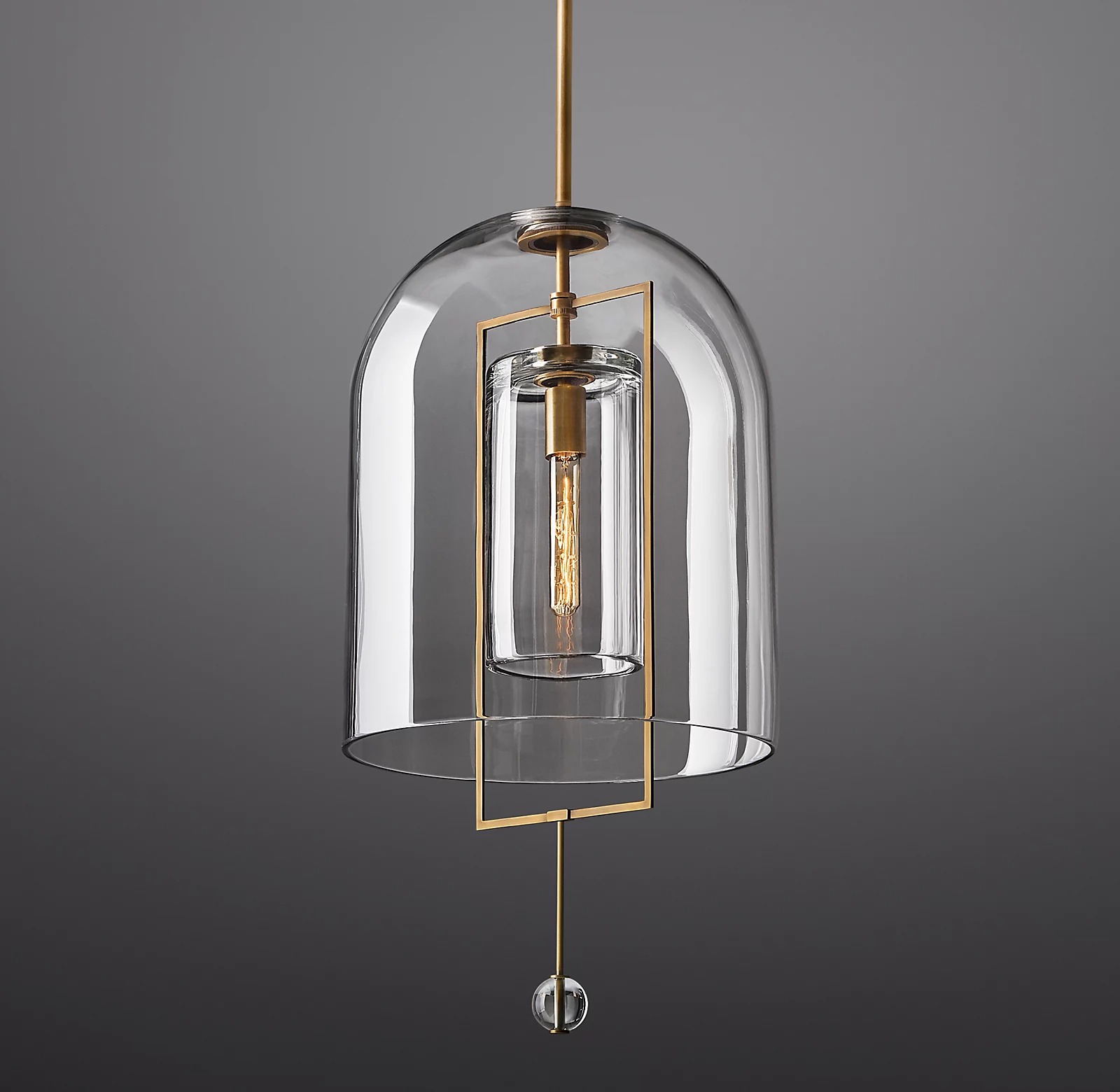 Fulcrum Utilitaire Design Sense Grand Pendant Light 15" For Living Room-konalight