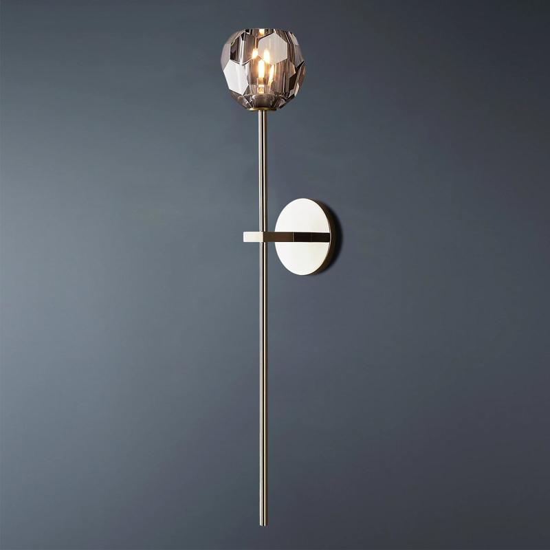 Boule De  Smoke Crystal Ball Wall Sconce-konalight