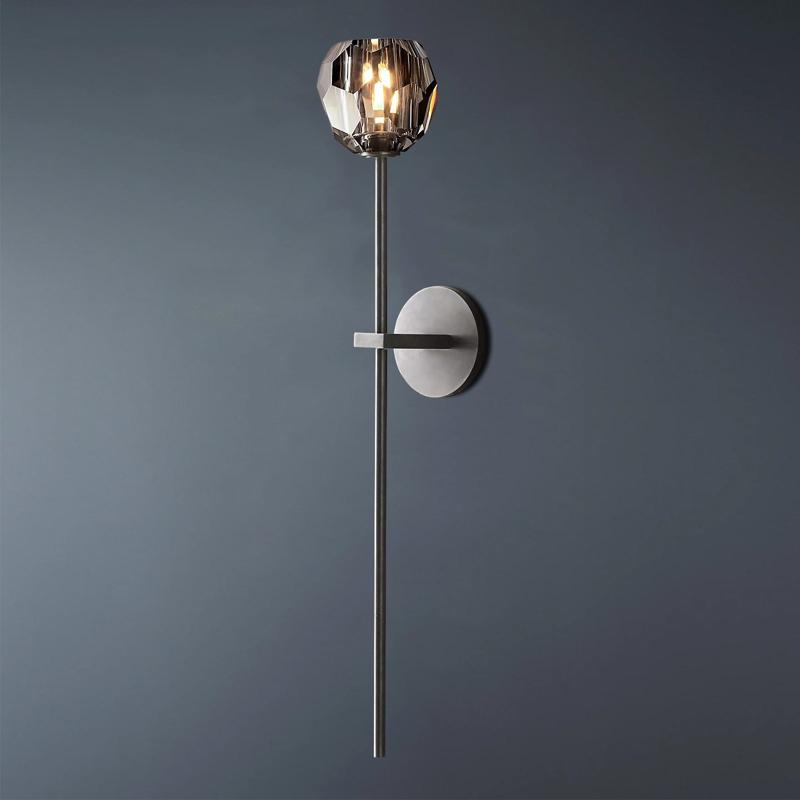 Boule De  Smoke Crystal Ball Wall Sconce-konalight