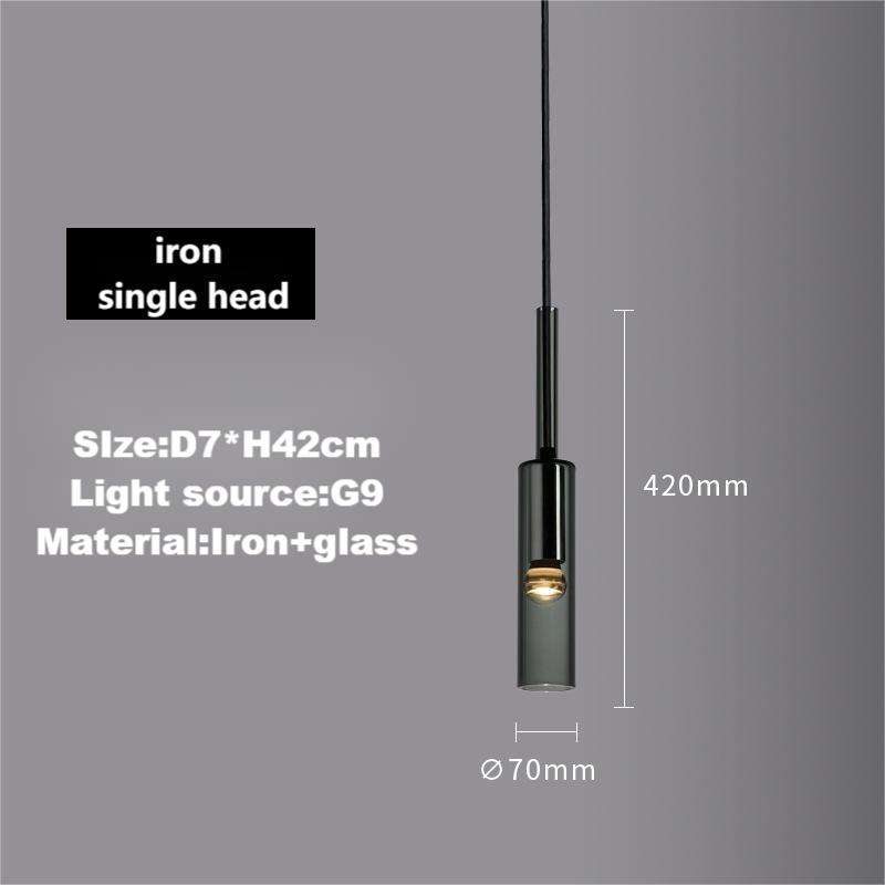 Modern Smoke Gray Cylinder Pendant Lights-konalight