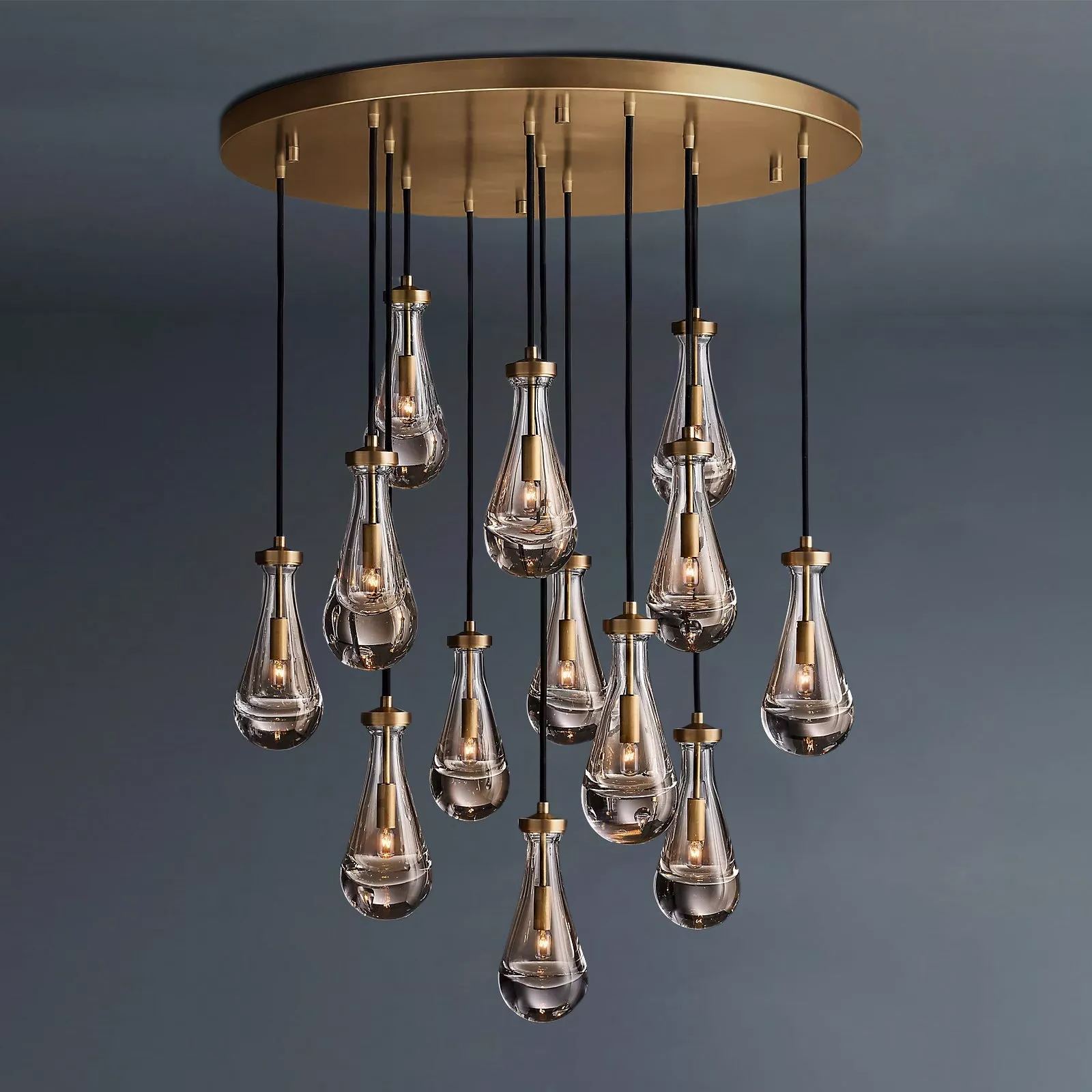 Raindrop Round Chandelier 36"