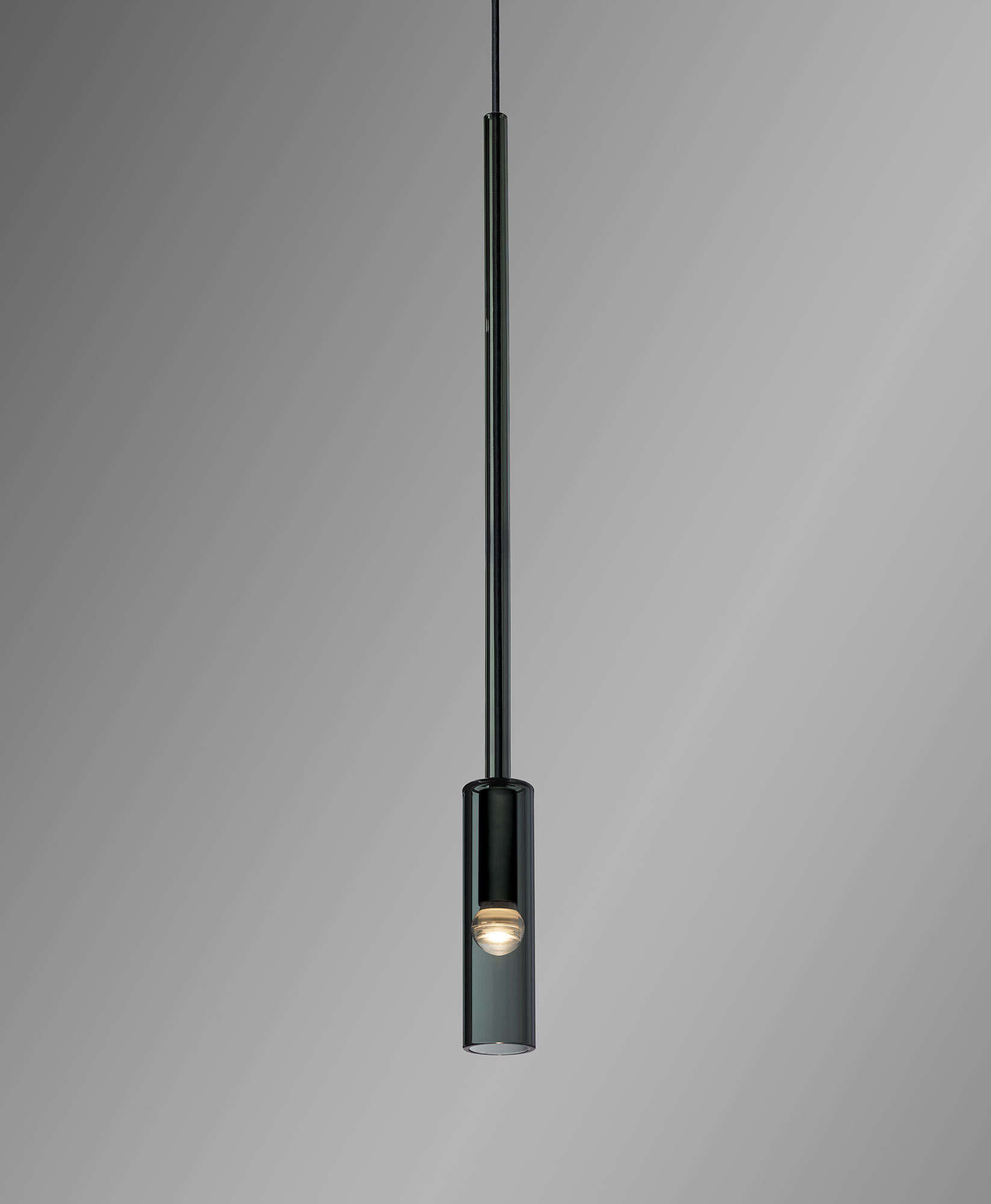 Modern Smoke Gray Cylinder Pendant Lights-konalight