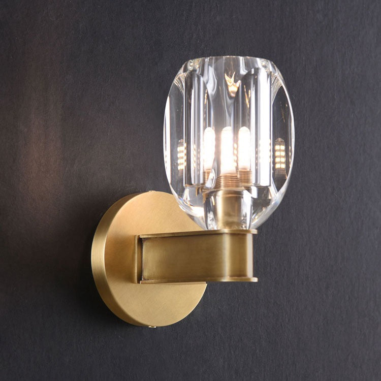 Modern Crystal Cup Wall Sconce 8.8" H-konalight