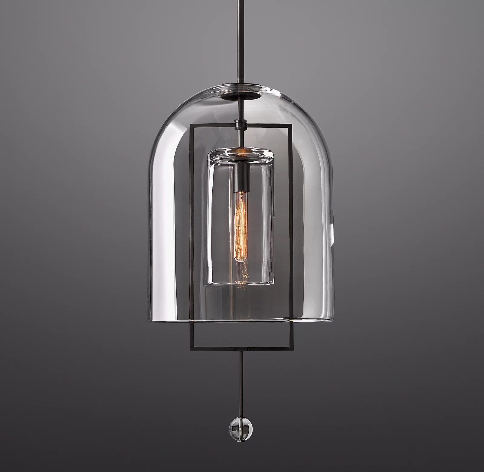 Fulcrum Utilitaire Design Sense Grand Pendant Light 15" For Living Room-konalight