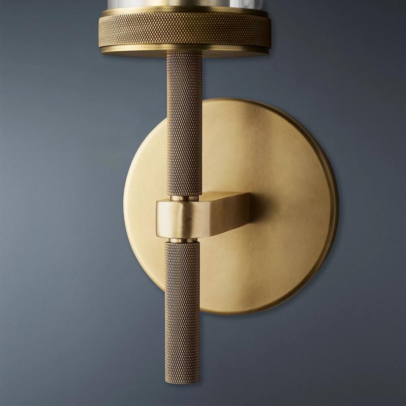 Embossed Tube Single Head Long Tube Wall Sconce-konalight