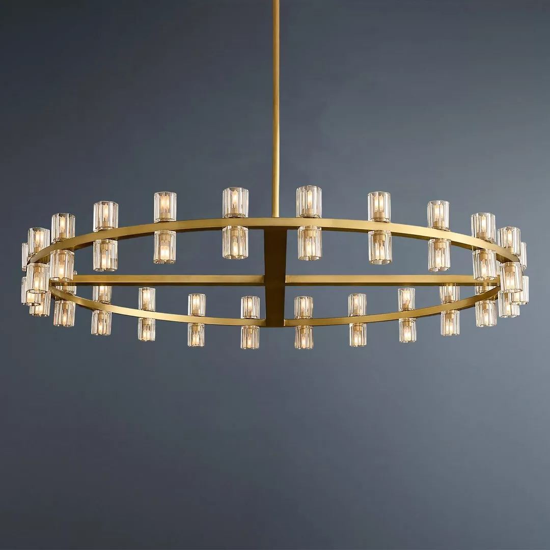 Wine Cup Led Round Two-tier Chandelier 36" 48" Arachon Led Round Chandelier 36"