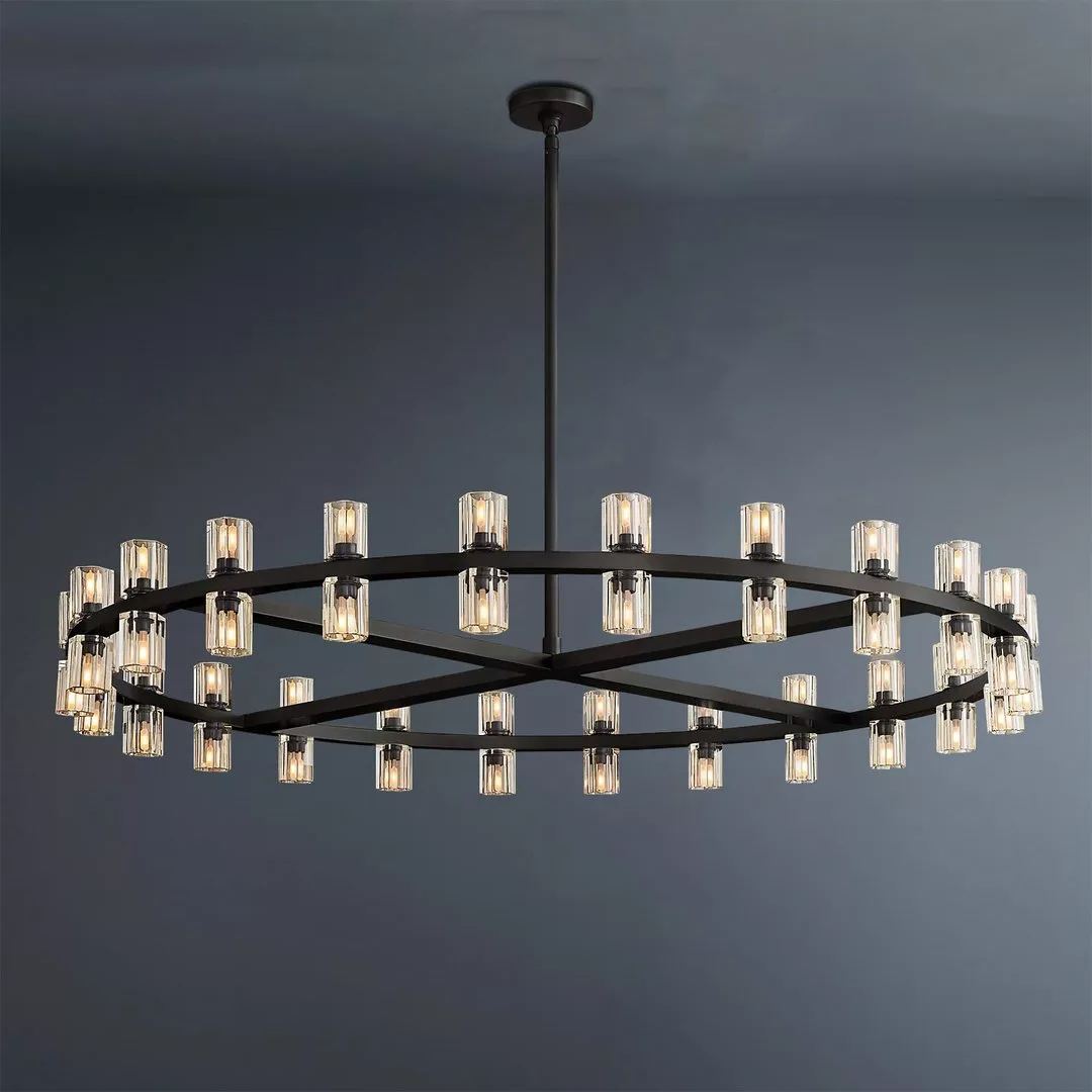 Arcachon Wine Cup Led Round Chandelier 48"-konalight