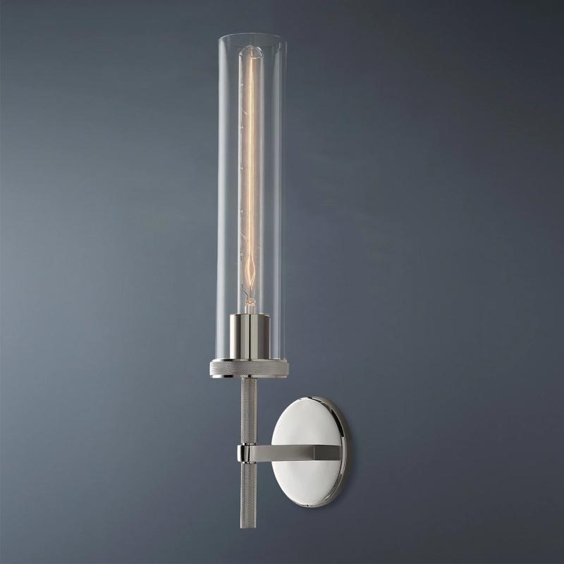 Embossed Tube Single Head Long Tube Wall Sconce-konalight