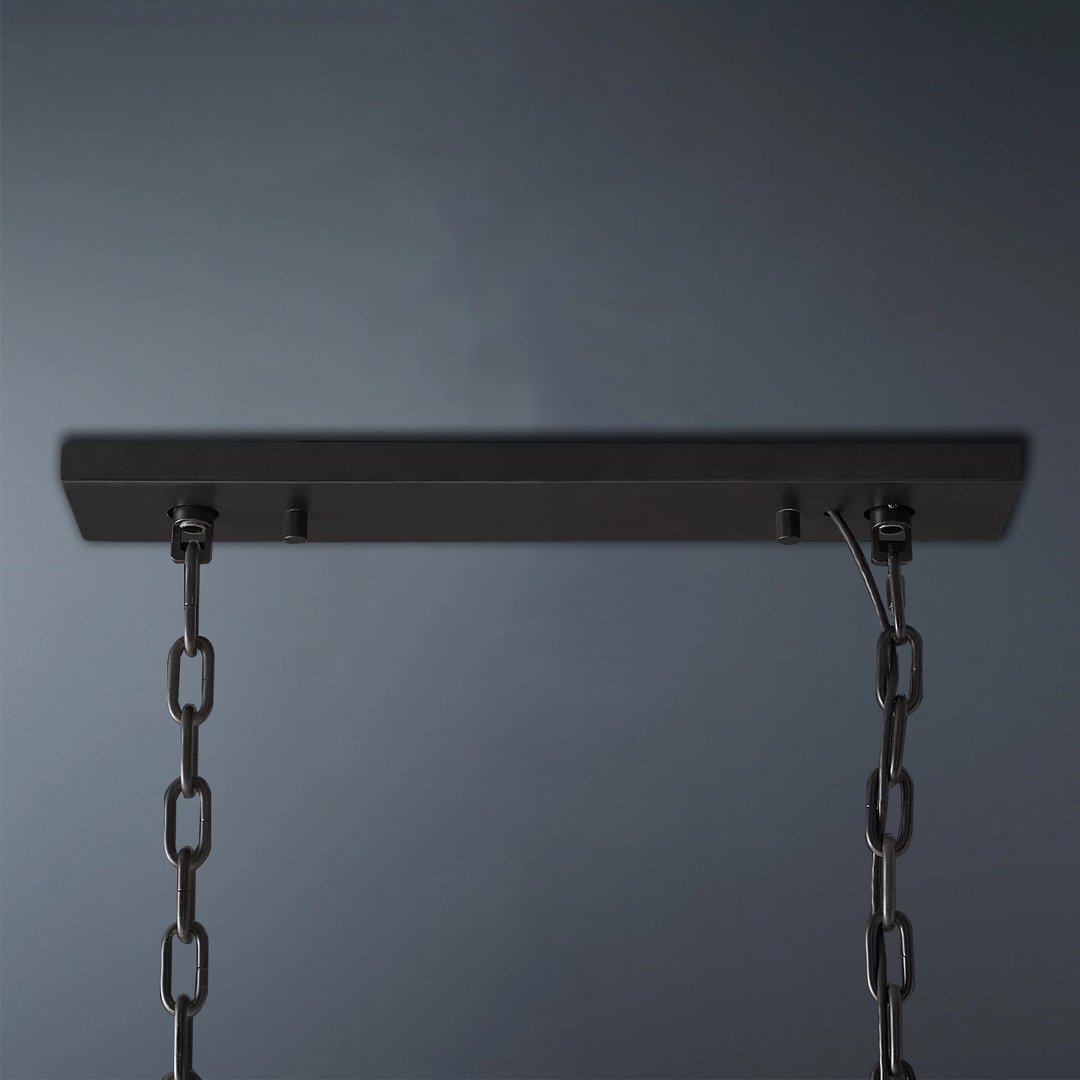 2-Tier Crystal 1920s Odeon Rectangular Chandelier L49"-konalight