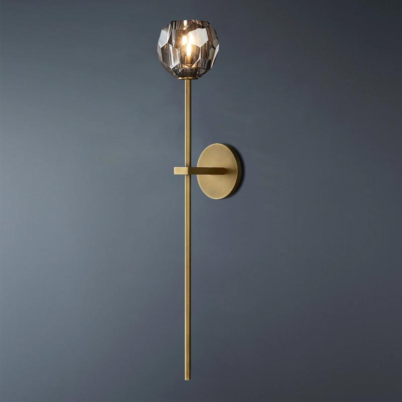 Boule De  Smoke Crystal Ball Wall Sconce-konalight