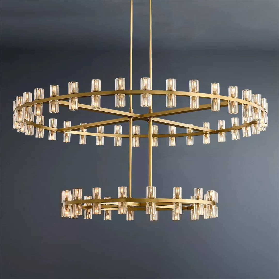Arcachon Led Round Two-tier Chandelier 60"-konalight
