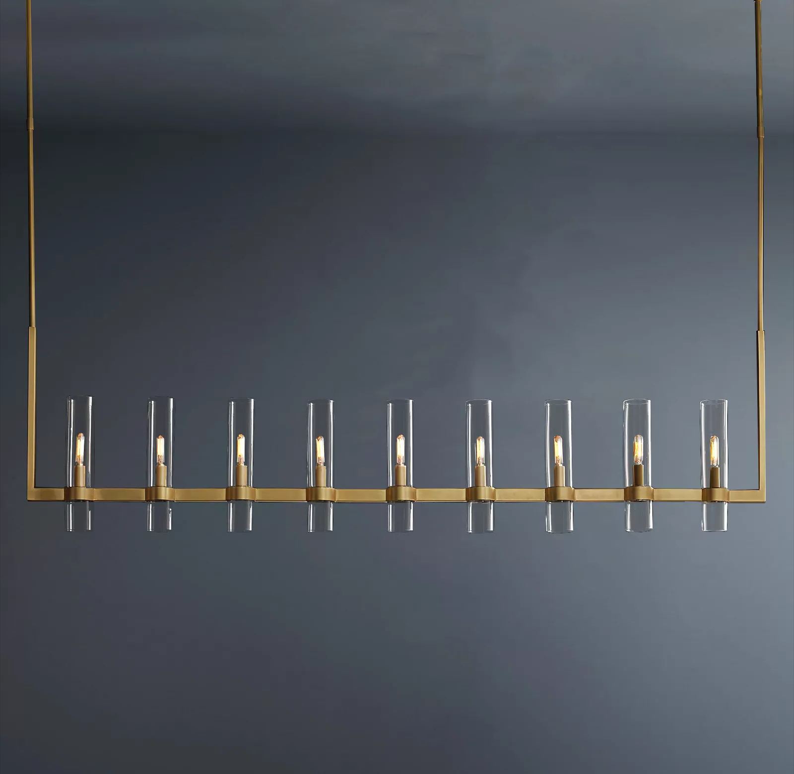 Ravelle Linear Glass Chandelier 71"-konalight