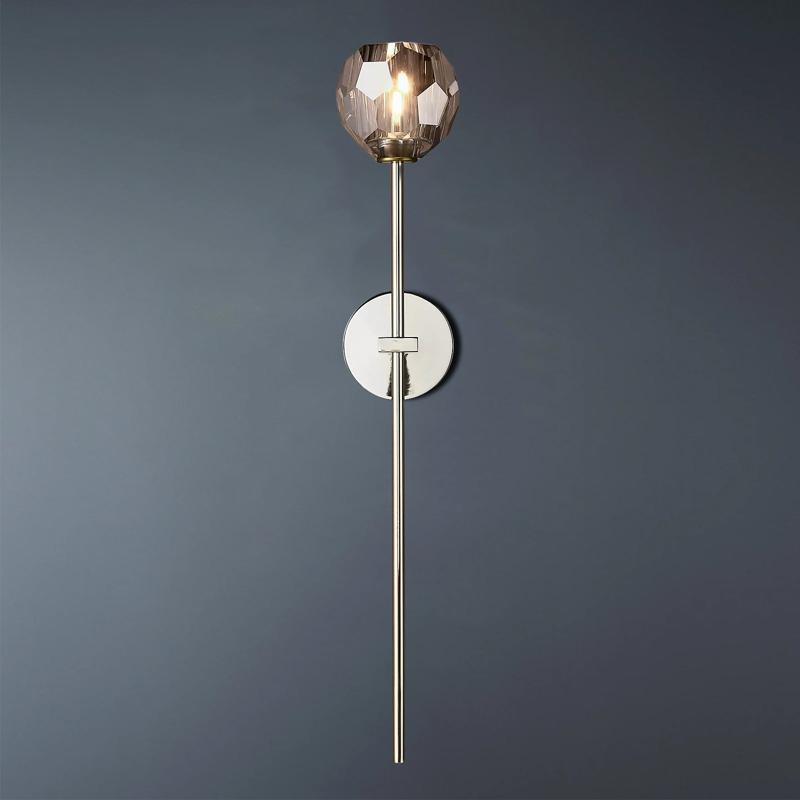 Boule De  Smoke Crystal Ball Wall Sconce-konalight