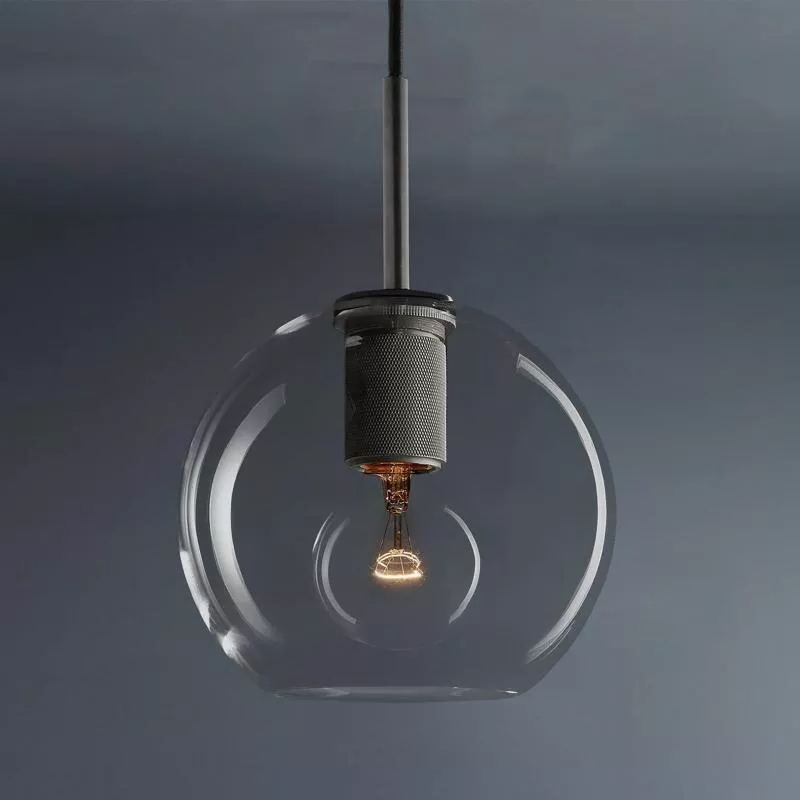 Utilitaire Round Glass Pendant Light-konalight