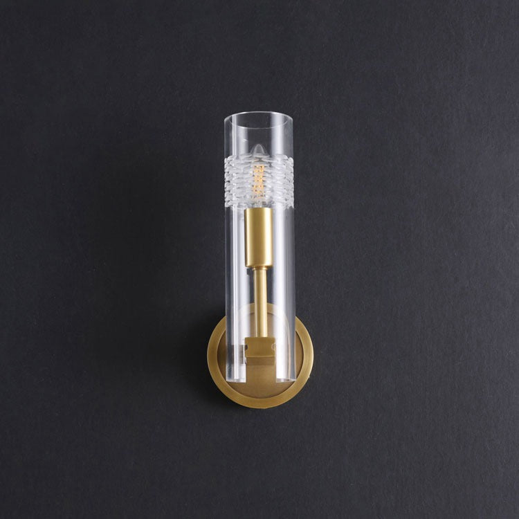 Modern Glass Tube Single Head Wall Sconce-konalight