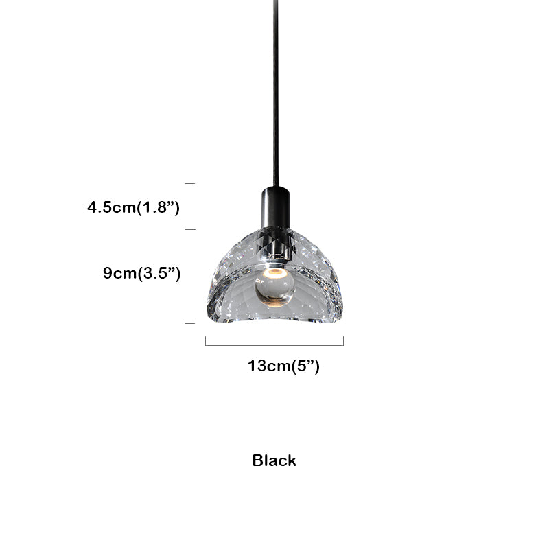 Dining Room Crystal Pendant Light Black-konalight