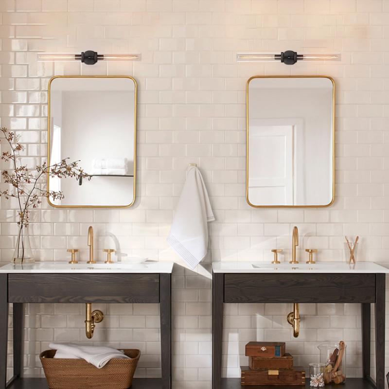 Embossed Tube Double Head Long Tube Wall Sconce-konalight