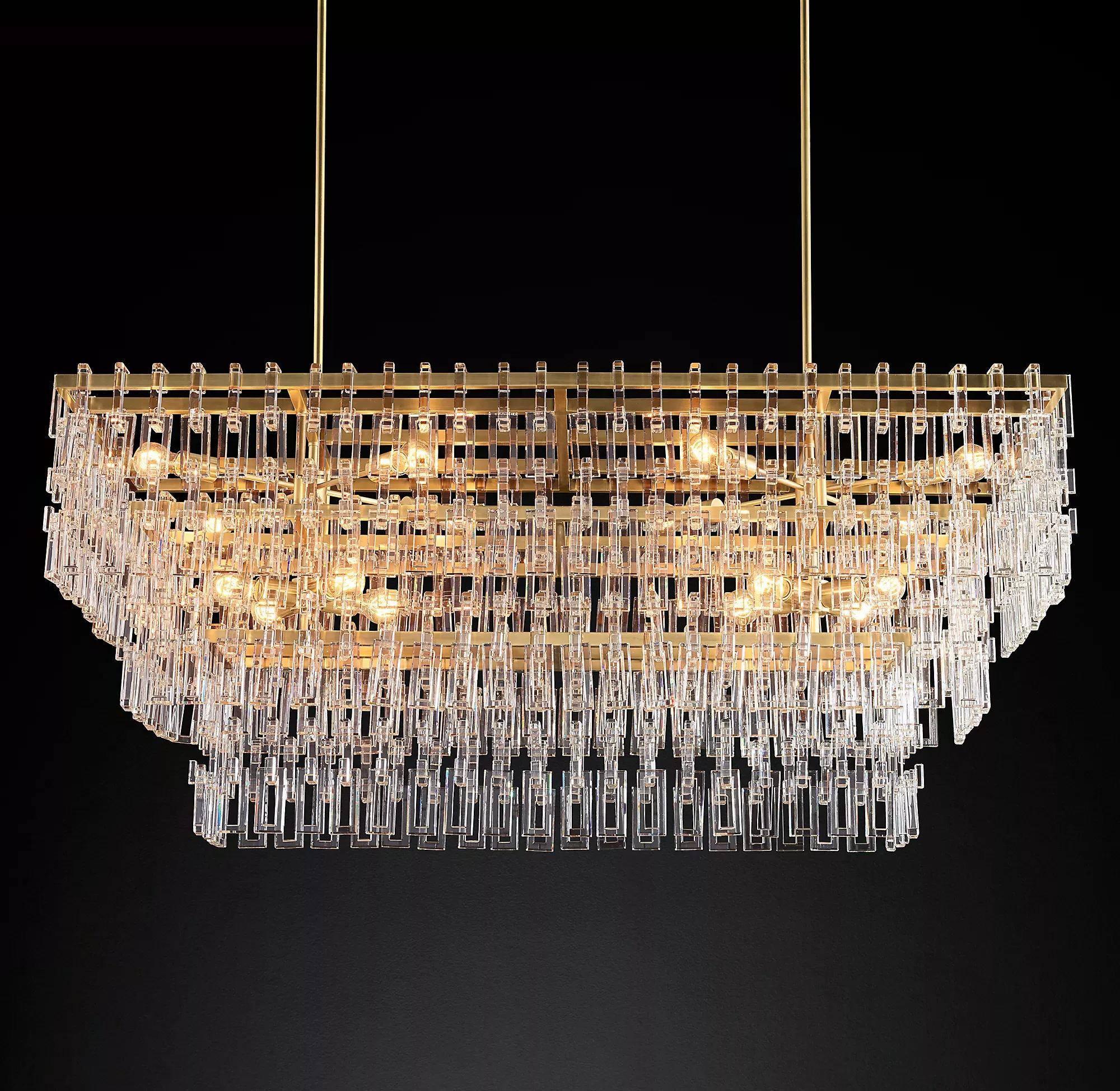 Marignan Tiered Rectangular Chandelier 60"-konalight