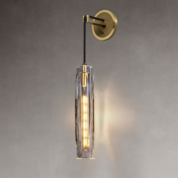 Smoke Crystal Shade Wall Sconce-konalight