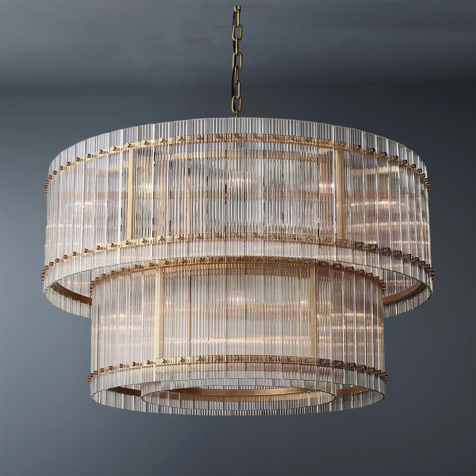 Hen Cbcro Modern 2-Tier luxury Round Chandelier 48"-konalight