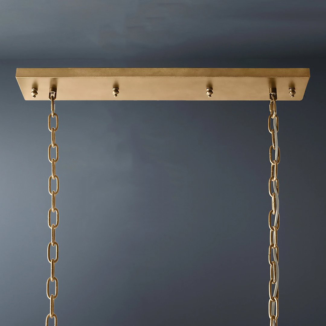 2-Tier Crystal 1920s Odeon Rectangular Chandelier L49"-konalight