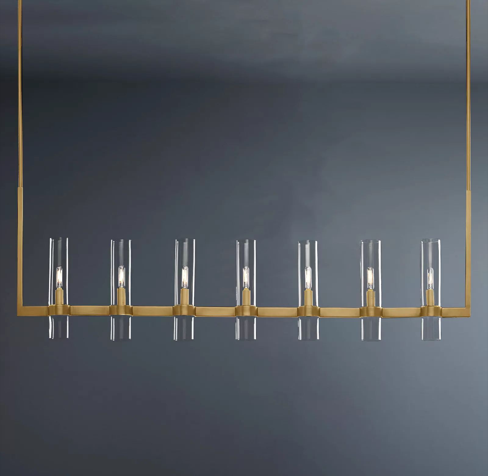Ravelle Linear Glass Chandelier 59"-konalight