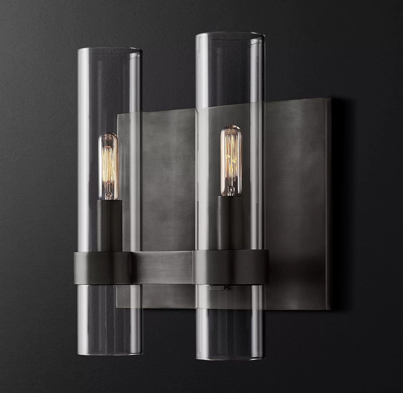 Ravelle Double Head Glass Wall Sconce-konalight
