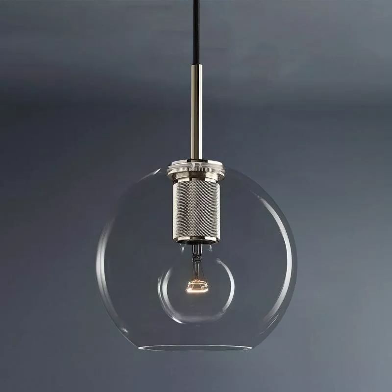 Utilitaire Round Glass Pendant Light-konalight